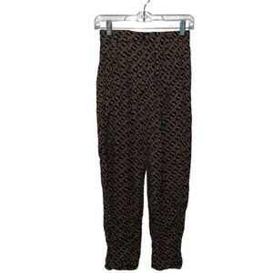 Urban Outfitters Womens Patterned Pants Small Orange & Black